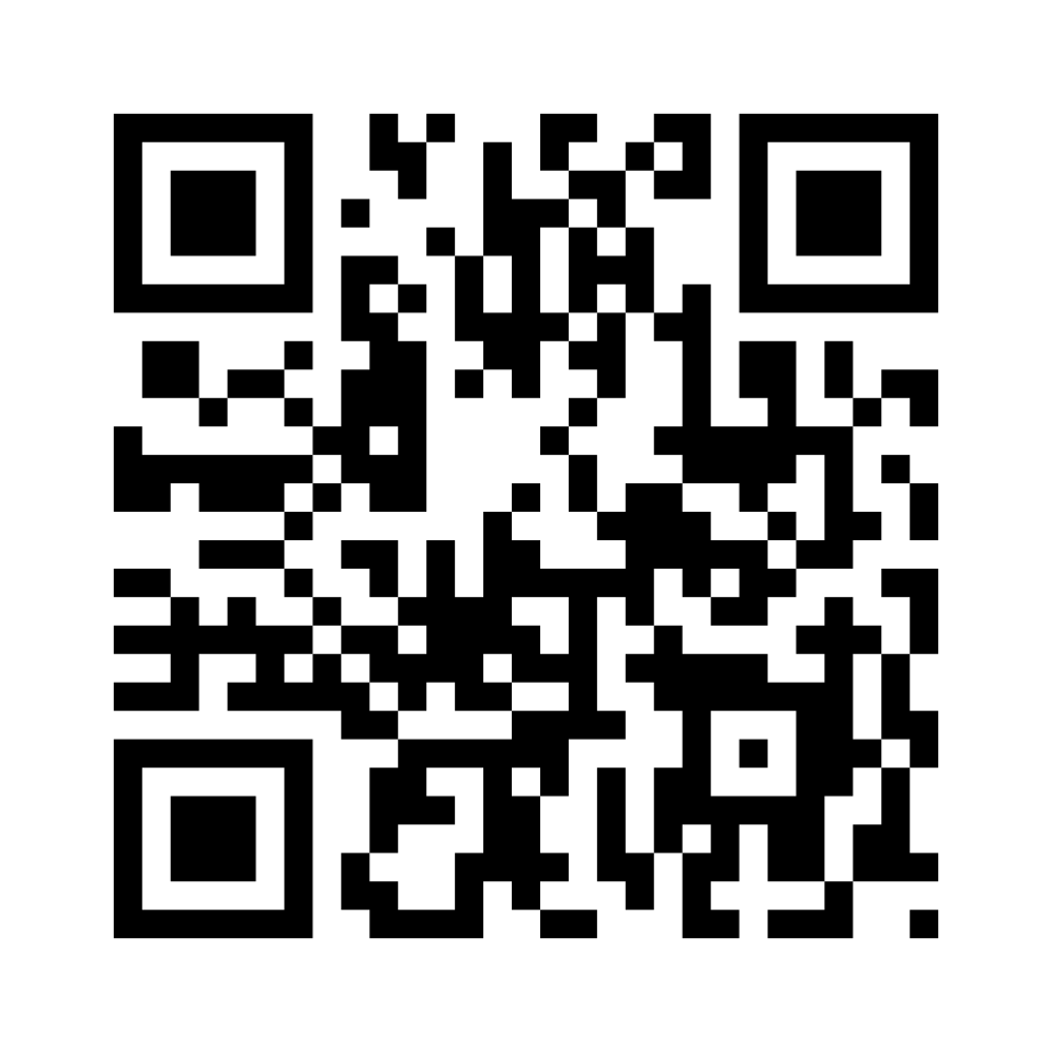 A QR code encoding the URL of the English Wikipedia mobile site, with the square position-detection marks in three corners