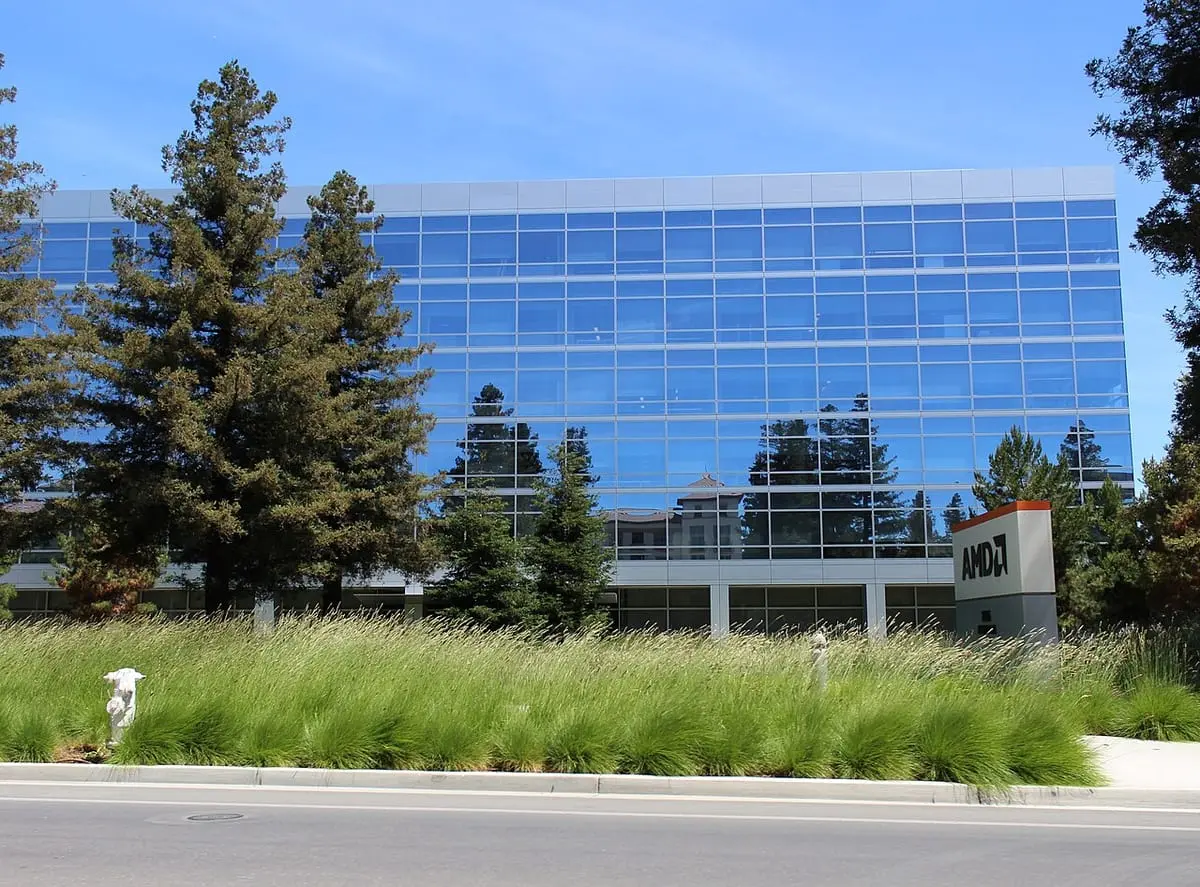 AMD's headquarters at 2485 Augustine Drive, Santa Clara, California, June 2020