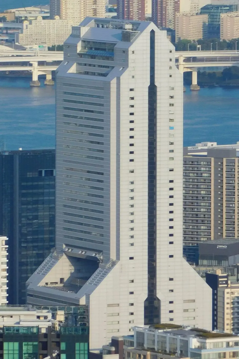 NEC Supertower, NEC's headquarters building in Shiba, Minato, Tokyo, photographed in 2023