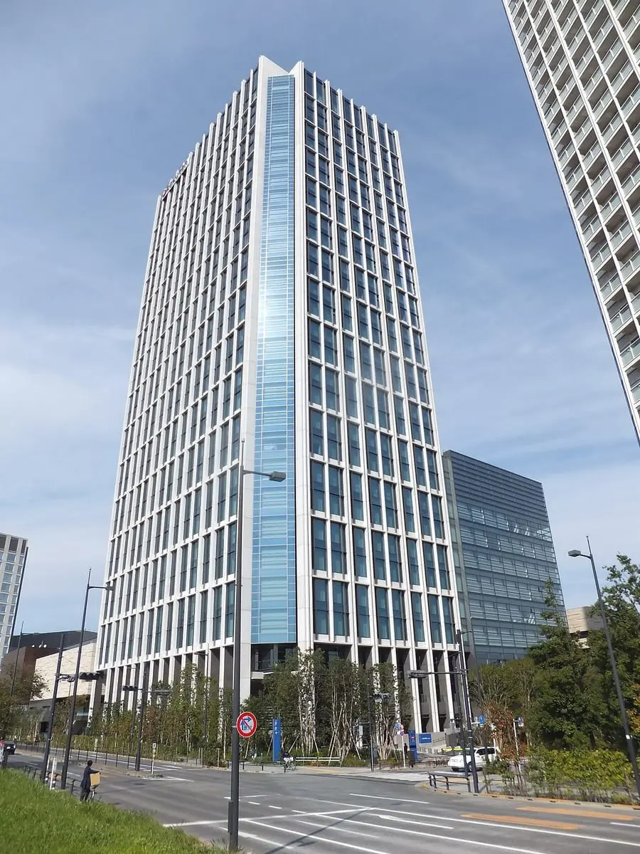 Rakuten Crimson House, Rakuten Group's head office in Futako Tamagawa, Tokyo, photographed in 2015