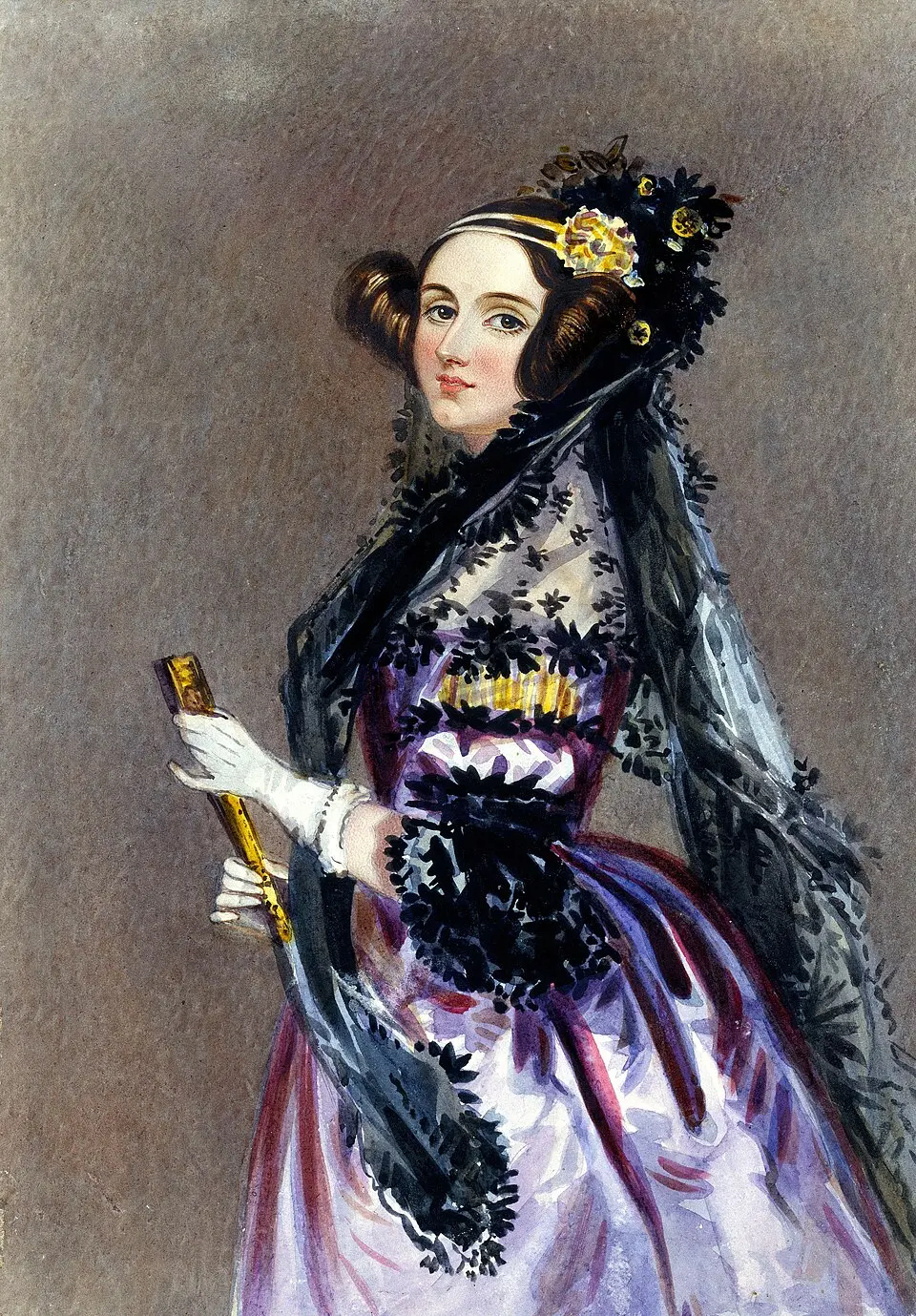 Watercolour portrait by Alfred Edward Chalon, about 1840