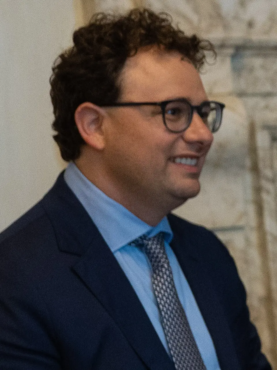 Dario Amodei at 10 Downing Street, London, in May 2023