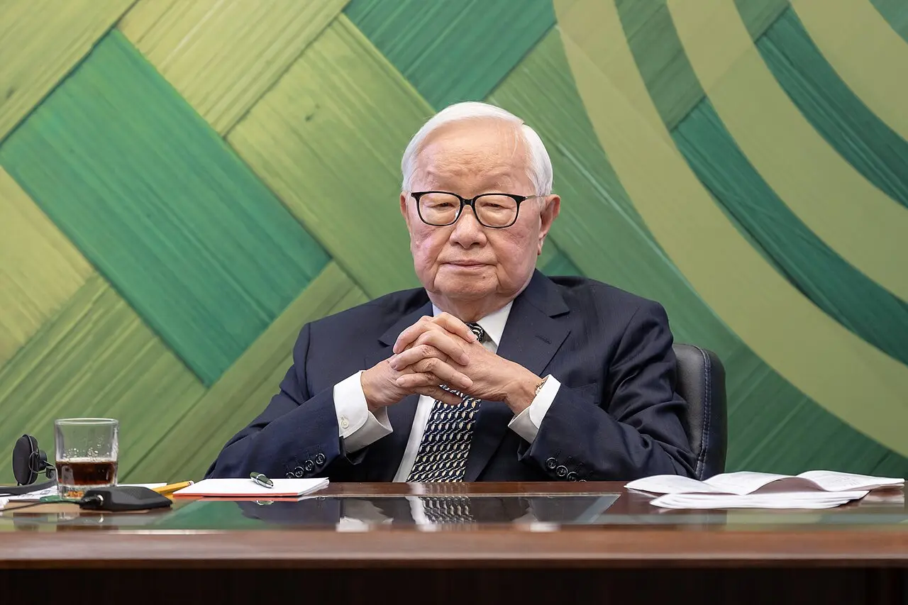 Morris Chang taking part online in the APEC informal leaders' retreat, July 2021 (photo: Office of the President, Taiwan)