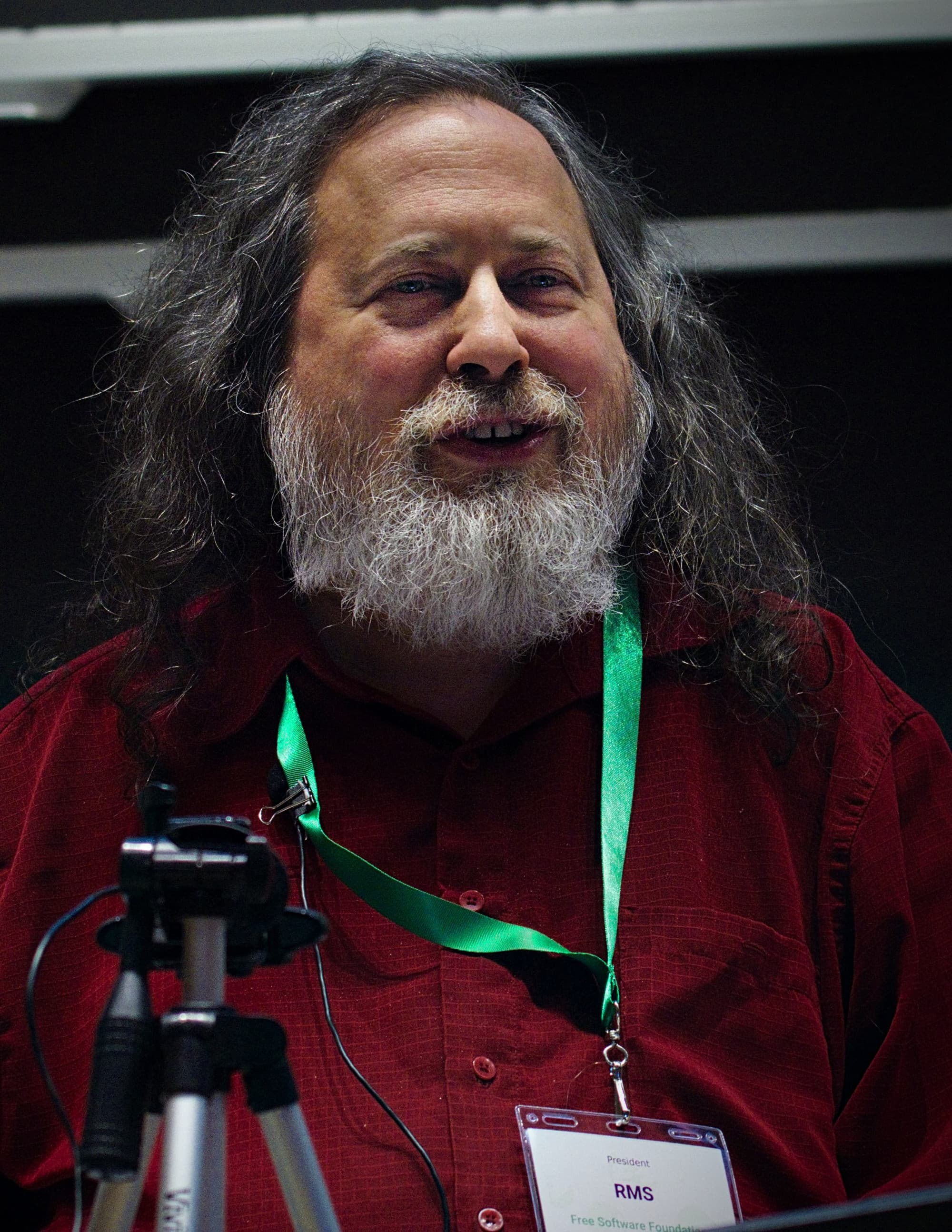 Richard Stallman ── LibrePlanet 2019 にて。 GNU プロジェクトと FSF の創設者