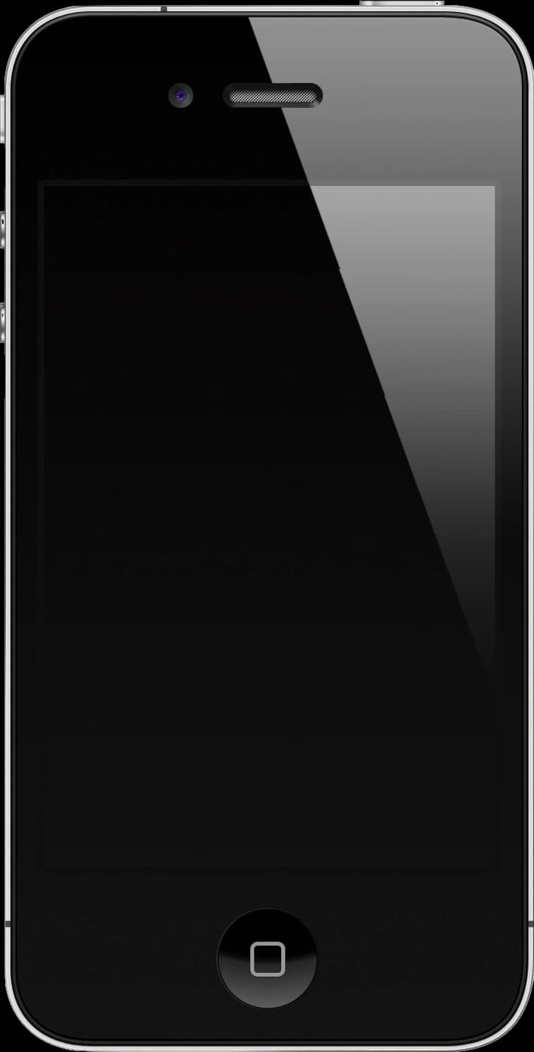Black iPhone 4 front view