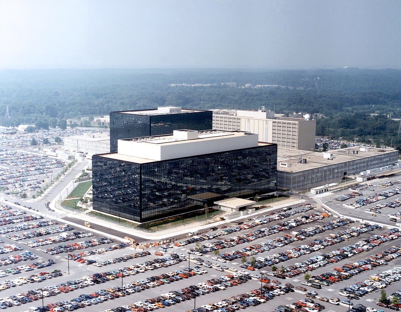 The National Security Agency headquarters at Fort Meade, Maryland