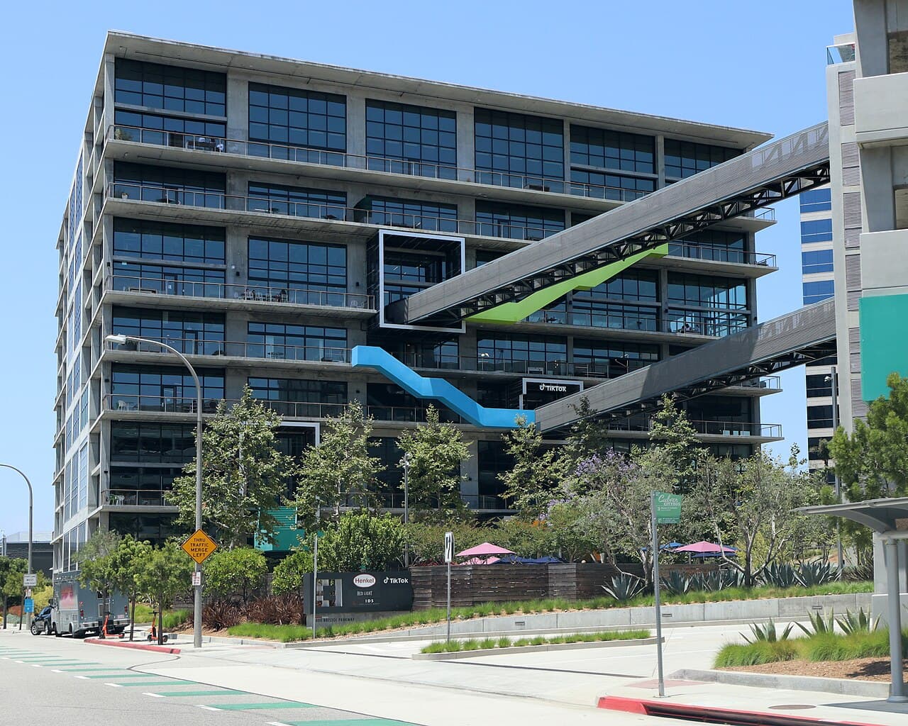 TikTok's US headquarters at 5800 Bristol Parkway, Culver City, California, photographed on 26 June 2024